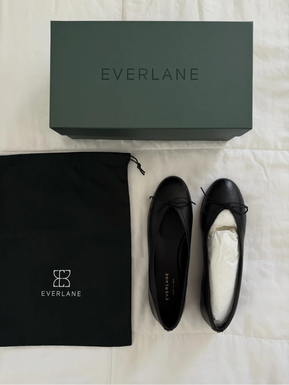 Brand New- Everlane Ballet Flat in Black Leather 🖤✨ - Picture 3 of 14